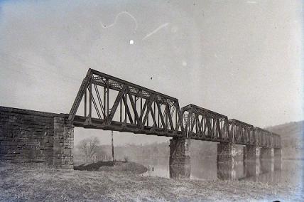 Lynchburg bridge on Southern Railroad.  This is near Old 97 Way (private drive) on the Amherst County side near where Harris Creek enters the James River and near Riverside Park on the Lynchburg side.