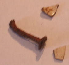 These items were found in the soil at the Amherst County Museum & Historical Society.