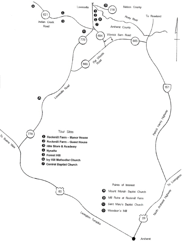 Map of 2006 Historic House Tour