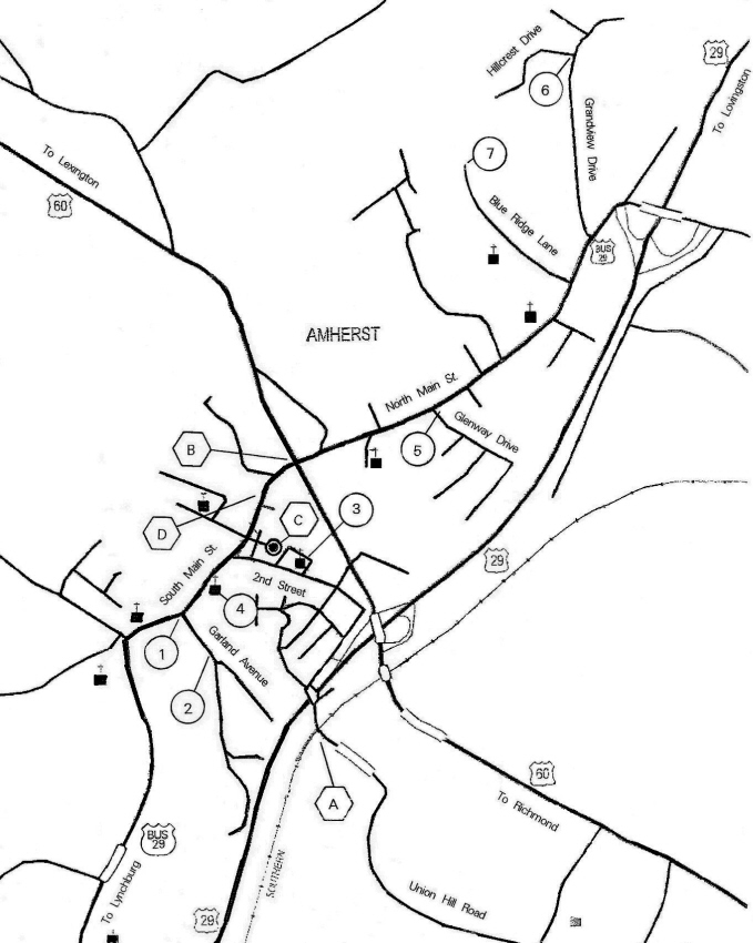 Map of 2007 Historic House Tour